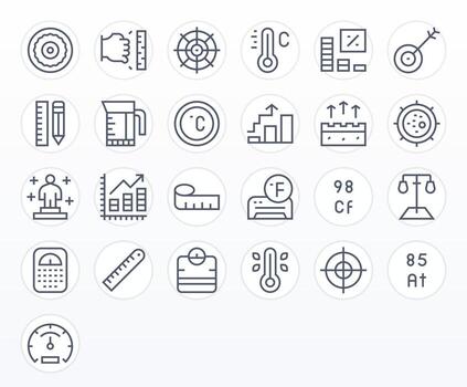Metric Graphics featuring 25 Regular Line Display Perfect 256x256 Designs vector