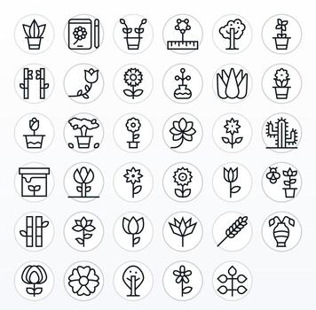 vástago exhaustivo haz con 35 detalle mejorado regular línea 256x256 íconos vector