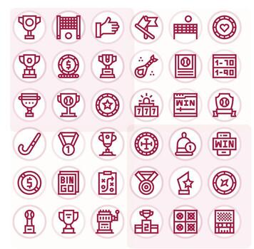 36 Bold Line Pixel Aligned Icons tailored for Win 256x256 interface vector