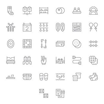 32 Thin Line Editable Icons crafted for Two High Resolution applications vector