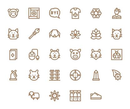 Bold Line Grid Fitted Icons from Icon Graphic Set with 28 High Resolution Icons vector