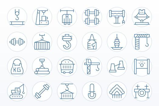 Thin Line Display Perfect Icons from Heavy Set with 24 Retina Ready Icons vector