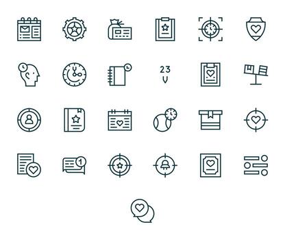 25 Regular Line Editable Icons tailored for Priority 256x256 interface vector