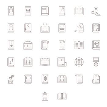 Manual Design Icons featuring 32 Display Perfect Thin Line Style vector