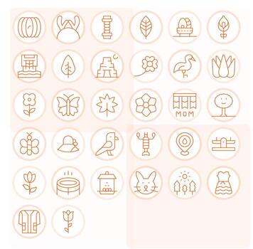 primavera exclusivo conjunto presentando 32 Delgado línea monitor Perfecto 64 x 64 íconos vector