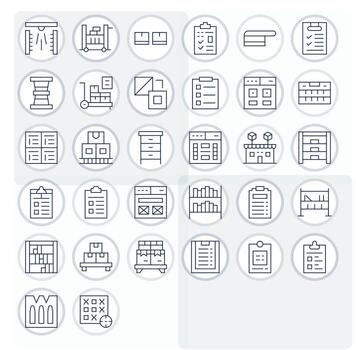 32 Delgado línea monitor Perfecto 256x256 íconos desde cajas suite vector