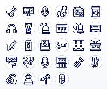 Sound Icon Repository containing 28 Bold Line 256x256 Grid Fitted graphics vector