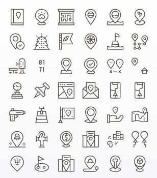 42 Regular Line Display Perfect High Resolution Icons from Marker Suite vector