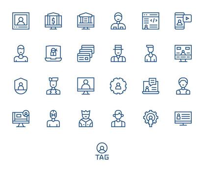 25 Regular Line Editable Designs for Account Management High Resolution Icons vector