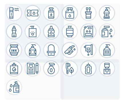 25 256x256 Regular Line Icons optimized for Refill PIXEL Perfect display vector