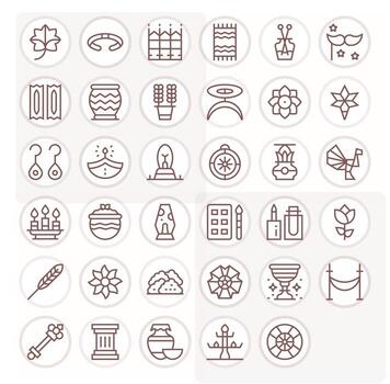 decorativo gráficos presentando 35 regular línea detalle mejorado alto resolución diseños vector