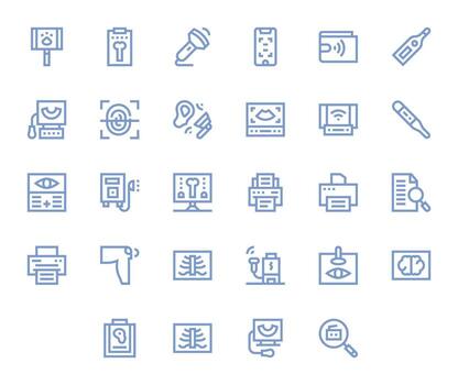 28 Retina Ready Bold Line PIXEL Perfect Icons for Scan Projects vector