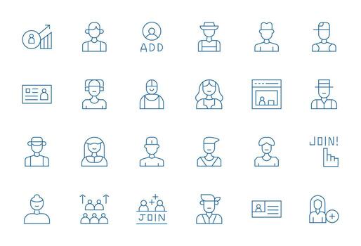 24 Delgado línea monitor Perfecto íconos para Regístrate gráficos vector