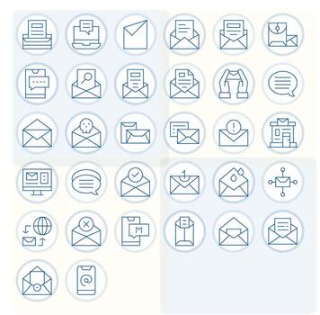 Inbox Icon Repository containing 32 Thin Line 256x256 PIXEL Perfect graphics vector