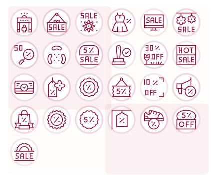 25 píxel alineado íconos temática alrededor despeje en 128x128 regular línea formato vector