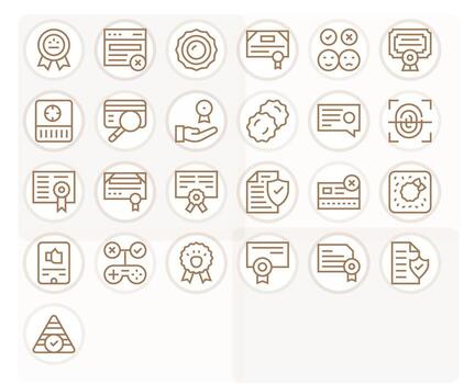 Regular Line Detail Enhanced Icons from Validation Set with 25 128x128 Icons vector