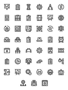 Workflow Icon Repository containing 45 Bold Line 256x256 Pixel Optimized graphics vector
