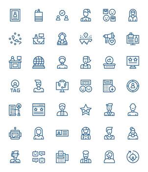 42 Detail Enhanced 256x256 Icons for Customer in elegant Regular Line design vector