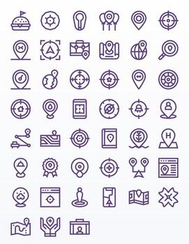 determinar con precisión exhaustivo haz con 45 píxel optimizado negrita línea alto resolución íconos vector