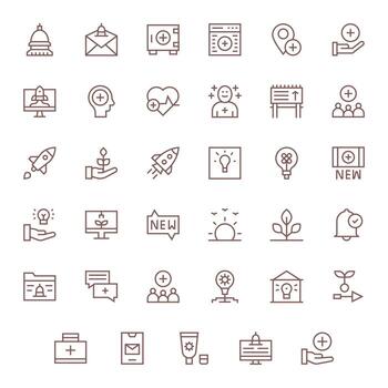 35 Regular Line Grid Fitted Designs for New High Resolution Icons vector