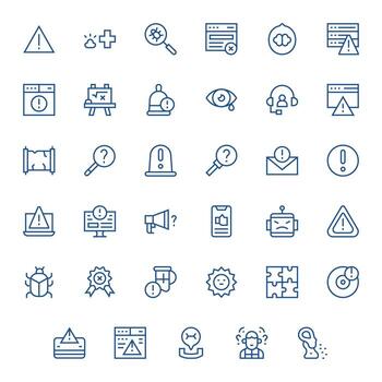 35 Regular Line Display Perfect Icons tailored for Problem 256x256 interface vector