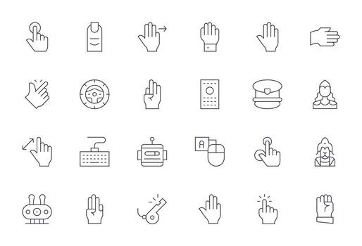 Command Premium Bundle with 24 Retina Ready Display Perfect Thin Line Icons vector