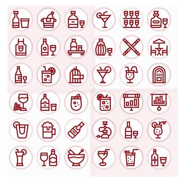 bar exhaustivo haz con 36 píxel optimizado negrita línea 128x128 íconos vector