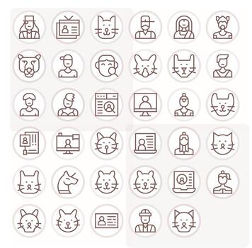 perfil ver icono repositorio conteniendo 35 regular línea retina Listo píxel optimizado gráficos vector