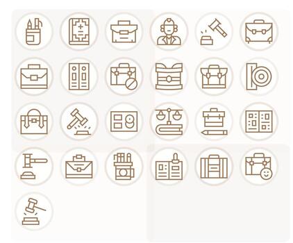 25 detalle mejorado regular línea íconos diseñado para caso interfaz vector