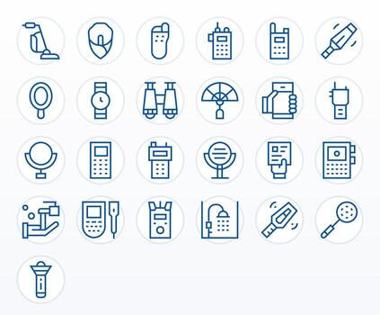 25 Regular Line Icons designed for Handheld in High Resolution Display Perfect format vector