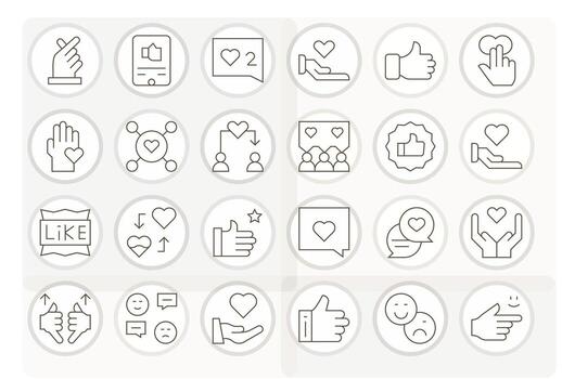 Like PIXEL Perfect Set with 24 High Resolution Thin Line Icons vector