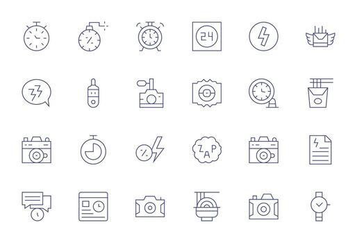 24 Thin Line Pixel Aligned Vectors for Instant Theme