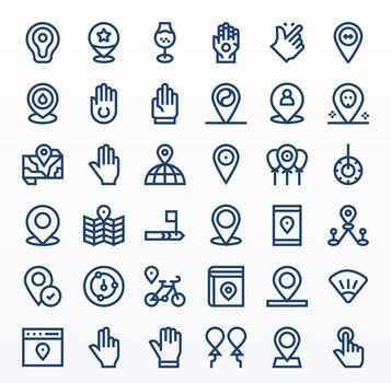 punto icono repositorio conteniendo 36 negrita línea alto resolución cuadrícula equipado gráficos vector