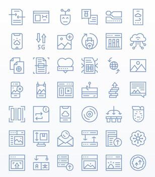 Upload Icon Library with 42 Regular Line 256x256 Pixel Optimized Designs vector