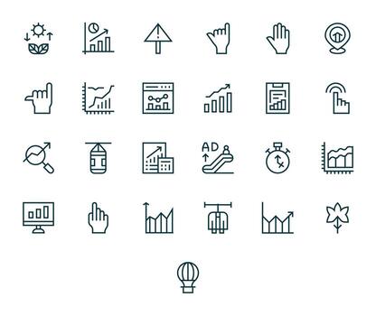 Upward Graphics featuring 25 Regular Line Pixel Aligned 256x256 Designs vector