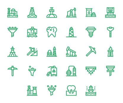 28 píxel alineado negrita línea íconos diseñado para extracción interfaz vector