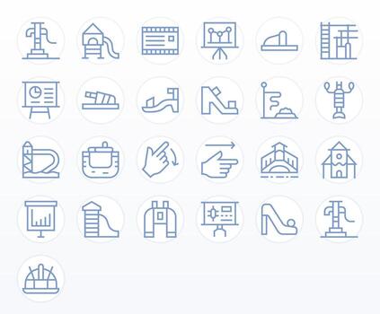 Slide Modern Collection with 25 Regular Line 128x128 Display Perfect Icons vector