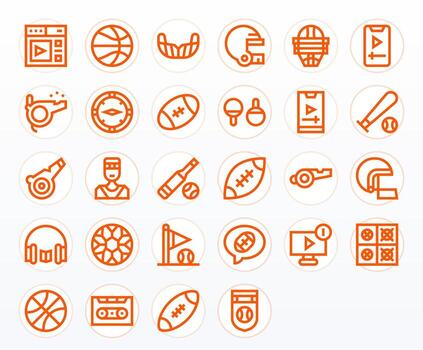 28 Player Pixel Optimized Icons in High Resolution Bold Line Aesthetic vector