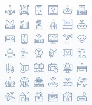 Wifi Icon Repository containing 42 Regular Line 256x256 Display Perfect graphics vector