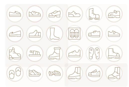 24 Thin Line Display Perfect Icons tailored for Sole High Resolution interface vector