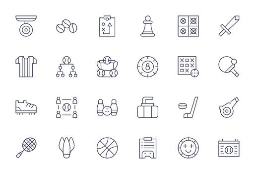 juego alto resolución icono paquete con 24 Delgado línea monitor Perfecto elementos vector