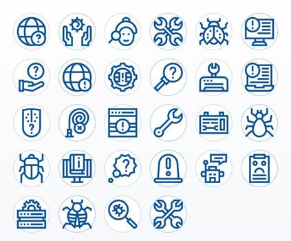 28 Bold Line Icons from Troubleshooting in 128x128 Display Perfect Quality vector