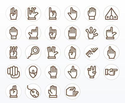 Pointing Icon Toolkit featuring 28 Pixel Optimized 128x128 Bold Line elements vector