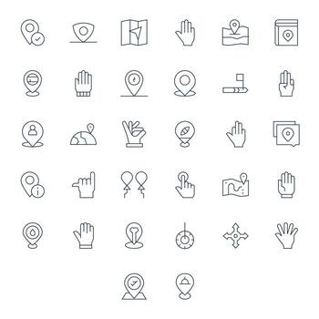 32 íconos para punto presentando 128x128 monitor Perfecto Delgado línea gráficos vector
