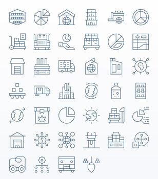 40 Thin Line PIXEL Perfect Icons crafted for Distribution High Resolution applications vector