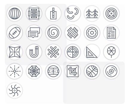 Lines Scalable Set featuring 25 PIXEL Perfect Regular Line 64x64 Icons vector