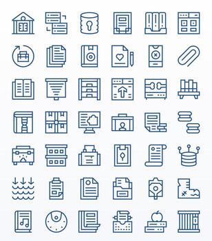 42 regular línea píxel alineado alto resolución íconos desde archivo suite vector