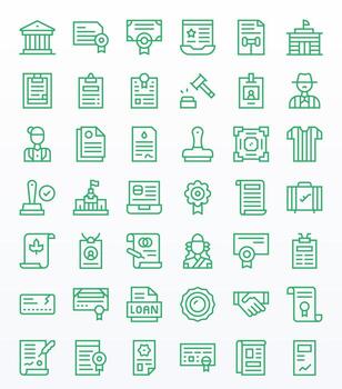 42 Regular Line Pixel Aligned High Resolution Icons from Official Suite vector
