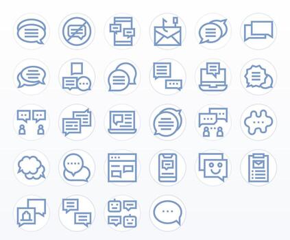 28 Retina Ready Icons for Reply in Grid Fitted Bold Line Format vector