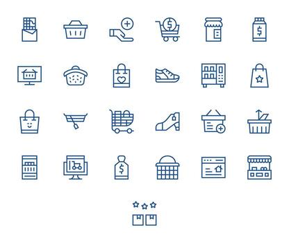 25 Regular Line Icons designed for Buy in 64x64 Pixel Aligned format vector